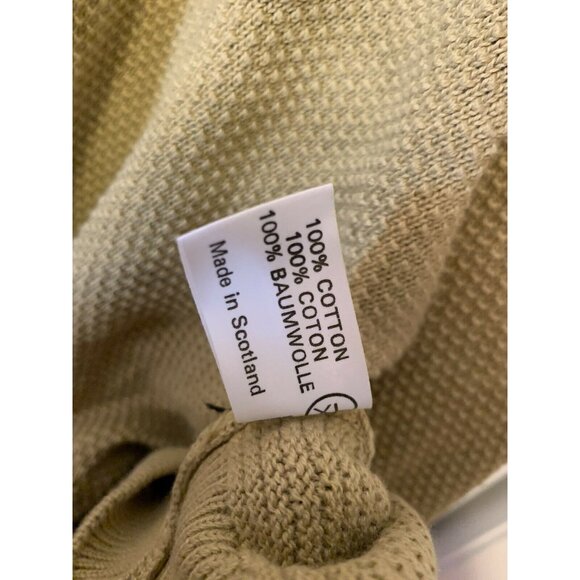 Peter Scott Men’s Sz XL Gold Pure Cotton Sweater Made In Scotland - Picture 8 of 9